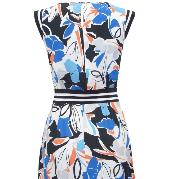 Abstract Sports Stripe Fit and Flare Dress - Picture 6 of 9